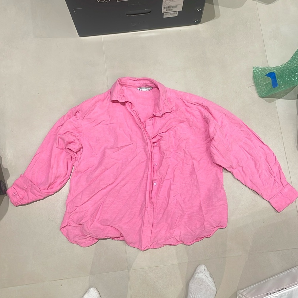 Stradivarius Pink Button down